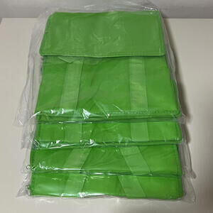 Lot 4 Insulated Food Grocery Shopping Delivery Bag Green 14" x 12" x 8.5"